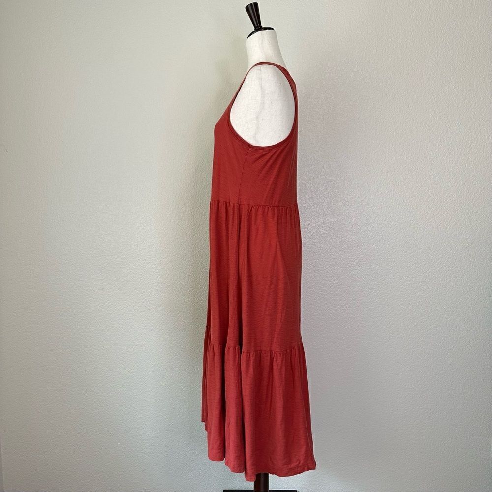 Nation LTD 100% Pima Cotton Melissa Red Ruffle Midi Dress - Picture 5 of 12